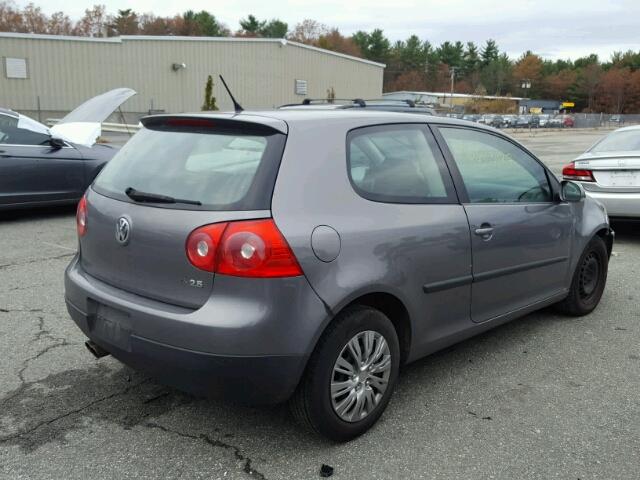 WVWBB71K38W270828 - 2008 VOLKSWAGEN RABBIT GRAY photo 4