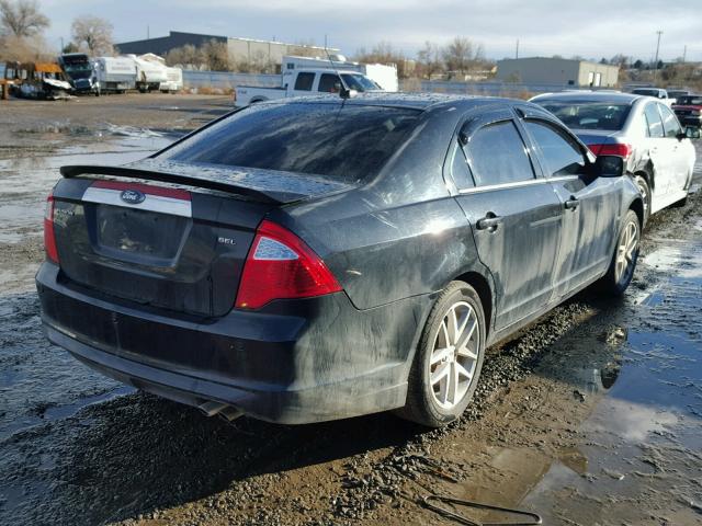 3FAHP0JA9CR217658 - 2012 FORD FUSION SEL BLACK photo 4