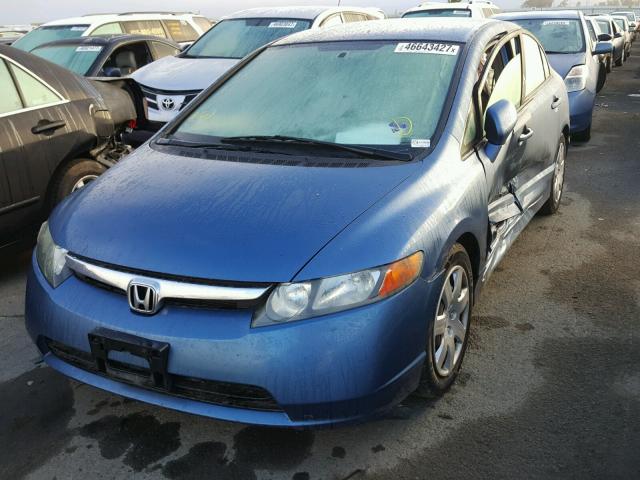 1HGFA16508L068861 - 2008 HONDA CIVIC LX BLUE photo 2