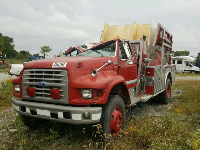 1FDYF80E9TVA20827 - 1996 FORD F800 RED photo 2