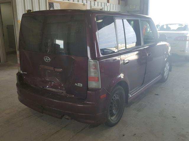 JTLKT324440147773 - 2004 TOYOTA SCION XB Марун фото 4