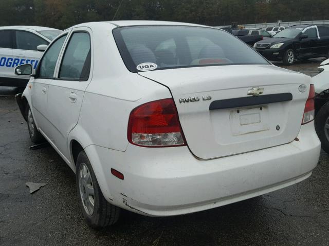 KL1TJ52634B158567 - 2004 CHEVROLET AVEO LS WHITE photo 3