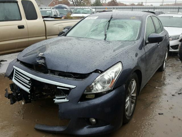 JN1CV6AP1BM506870 - 2011 INFINITI G37 BASE BLUE photo 2