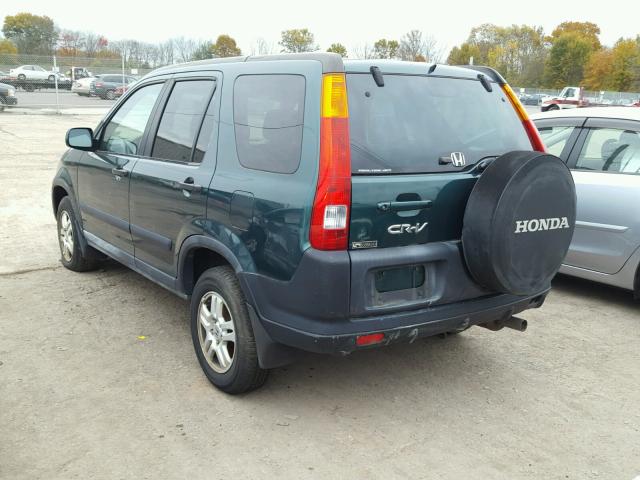 SHSRD78882U000453 - 2002 HONDA CR-V GREEN photo 3