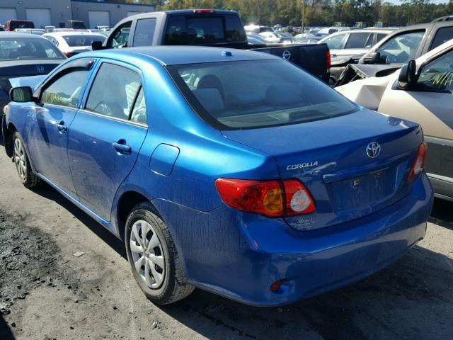 2T1BU4EEXAC264391 - 2010 TOYOTA COROLLA BLUE photo 3