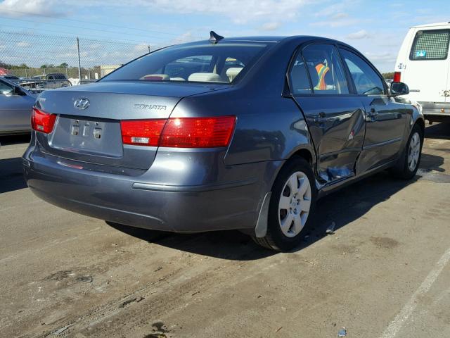 5NPET46C09H572224 - 2009 HYUNDAI SONATA GLS BLUE photo 4