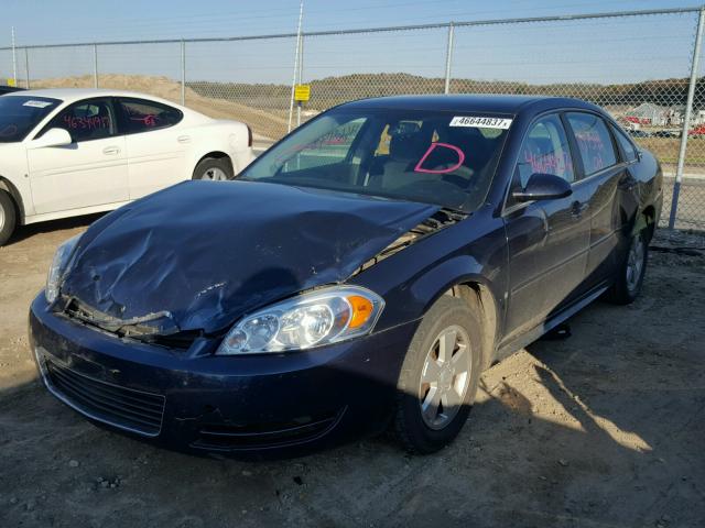 2G1WT57K791173935 - 2009 CHEVROLET IMPALA 1LT BLUE photo 2