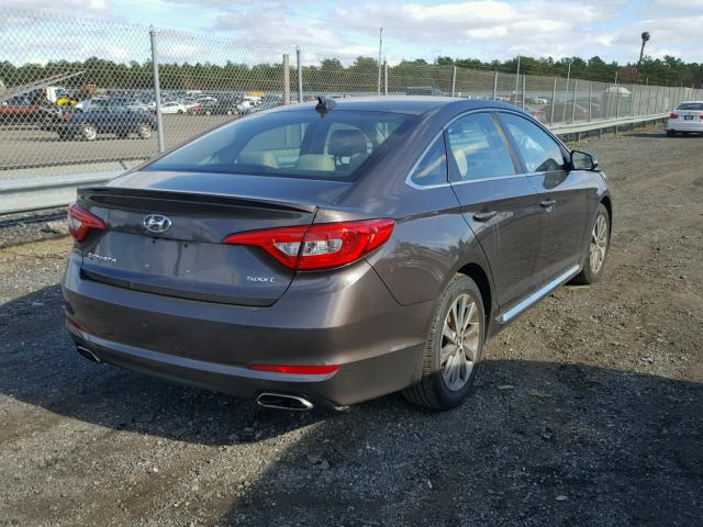 5NPE34AF1HH443022 - 2017 HYUNDAI SONATA SPO GRAY photo 4