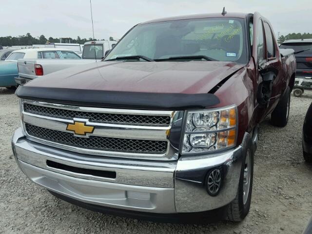 1GCRCREAXDZ408821 - 2013 CHEVROLET SILVERADO RED photo 2