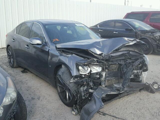 JN1BV7AP5EM671116 - 2014 INFINITI Q50 BASE Gris foto 1