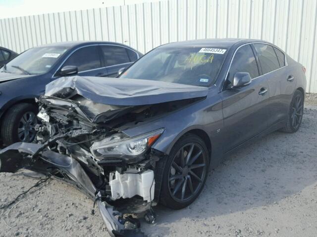 JN1BV7AP5EM671116 - 2014 INFINITI Q50 BASE Gris foto 2
