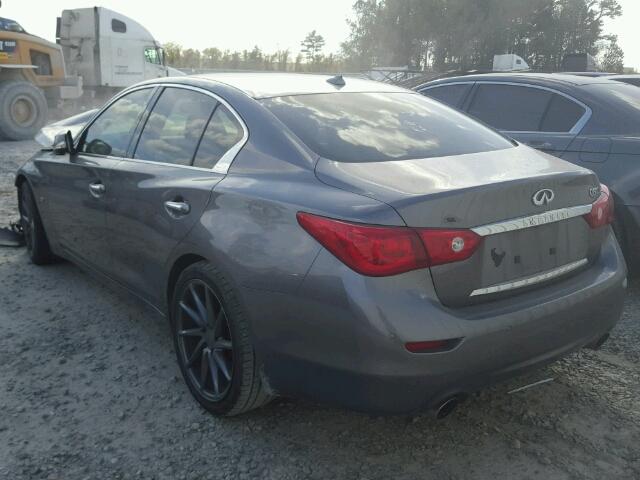 JN1BV7AP5EM671116 - 2014 INFINITI Q50 BASE GRAY photo 3