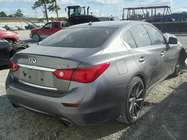 JN1BV7AP5EM671116 - 2014 INFINITI Q50 BASE GRAY photo 4