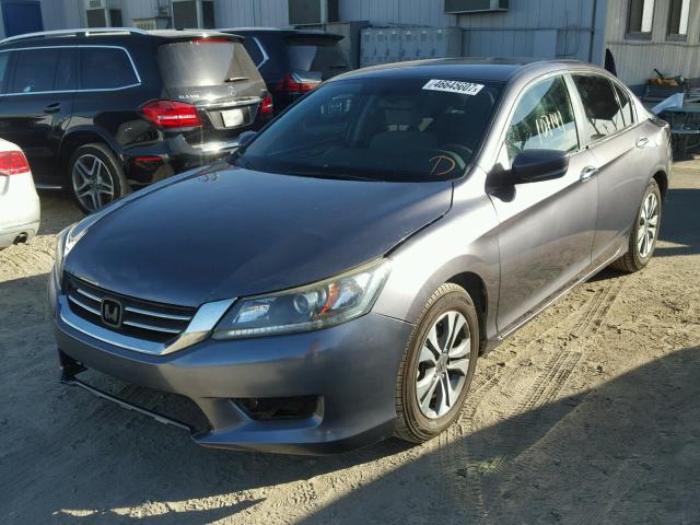 1HGCR2F35DA022609 - 2013 HONDA ACCORD LX GRAY photo 2