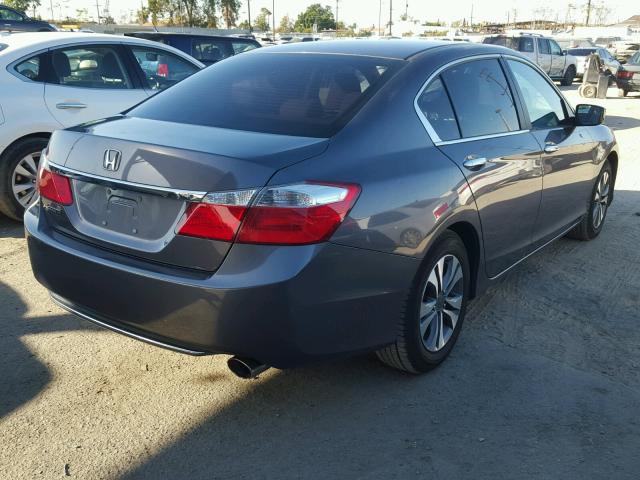 1HGCR2F35DA022609 - 2013 HONDA ACCORD LX GRAY photo 4