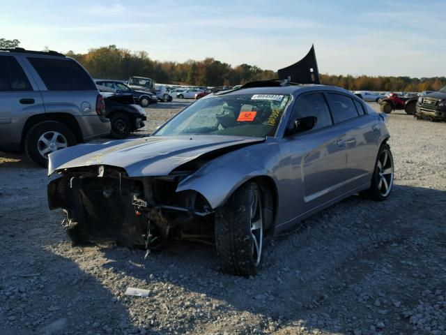 2C3CDXBG8EH307850 - 2014 DODGE CHARGER SE SILVER photo 2