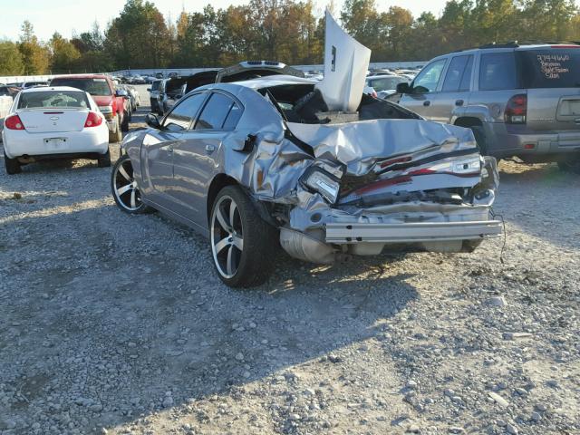 2C3CDXBG8EH307850 - 2014 DODGE CHARGER SE SILVER photo 3