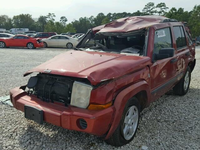 1J8HG48N46C231926 - 2006 JEEP COMMANDER RED photo 2