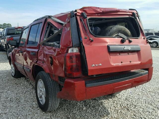 1J8HG48N46C231926 - 2006 JEEP COMMANDER RED photo 3