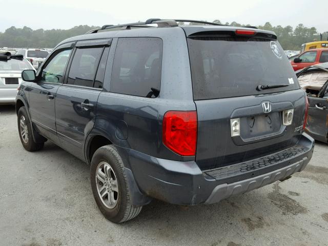 5FNYF18635B007291 - 2005 HONDA PILOT EXL GRAY photo 3