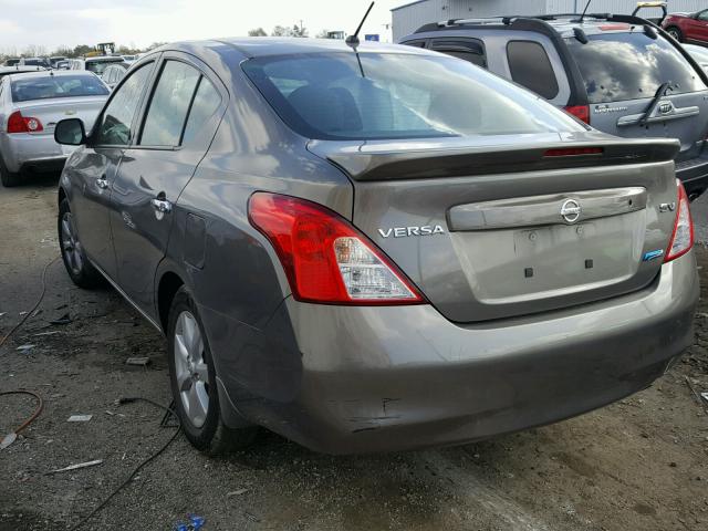 3N1CN7AP3EL856683 - 2014 NISSAN VERSA S BROWN photo 3