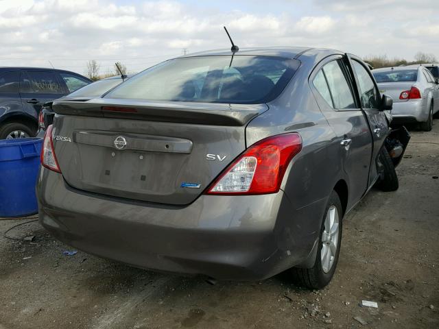 3N1CN7AP3EL856683 - 2014 NISSAN VERSA S BROWN photo 4