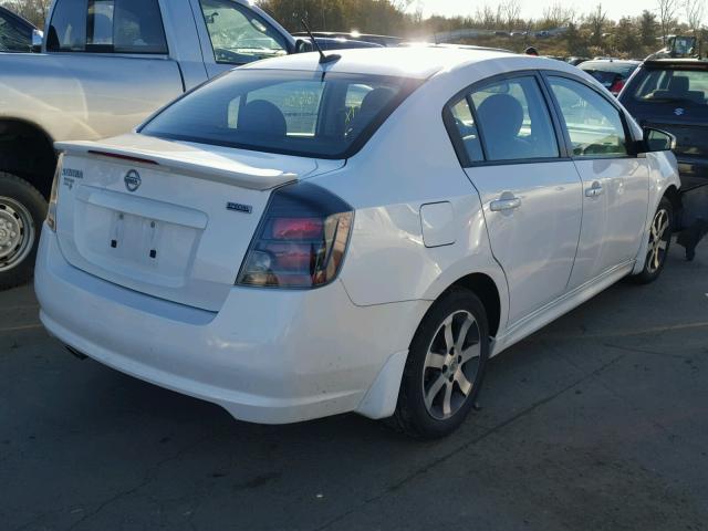 3N1AB6AP0CL733544 - 2012 NISSAN SENTRA 2.0 WHITE photo 4