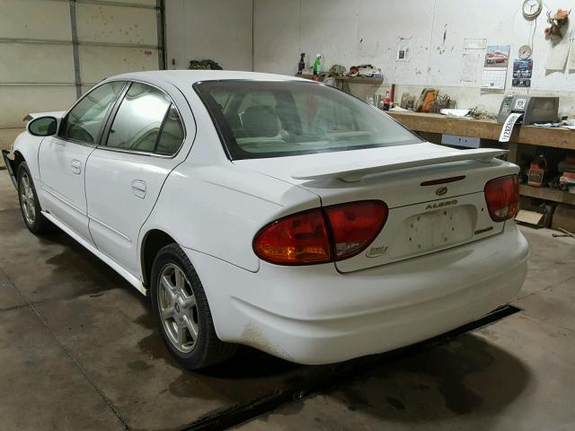 1G3NF52E92C168053 - 2002 OLDSMOBILE ALERO WHITE photo 3