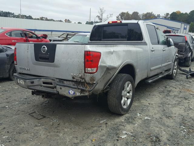 1N6BA07F38N308002 - 2008 NISSAN TITAN XE SILVER photo 4