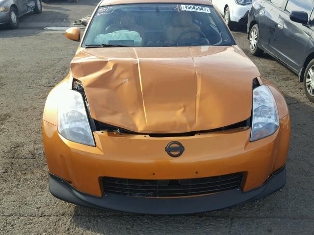 JN1AZ34D73T102717 - 2003 NISSAN 350Z COUPE ORANGE photo 9