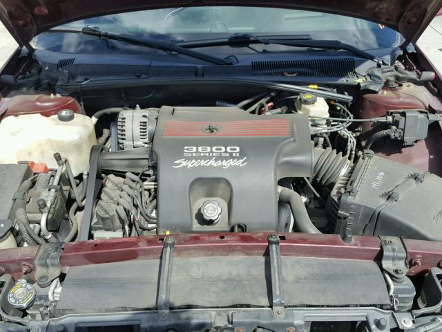 1G2HZ541124131396 - 2002 PONTIAC BONNEVILLE MAROON photo 7