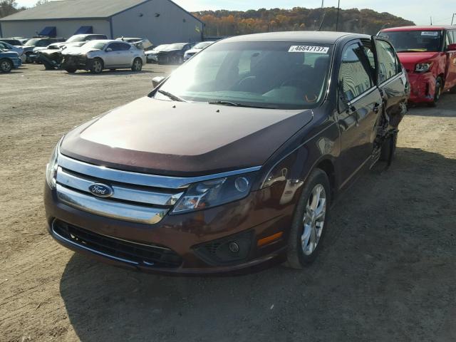 3FAHP0HG4CR170551 - 2012 FORD FUSION SE MAROON photo 2