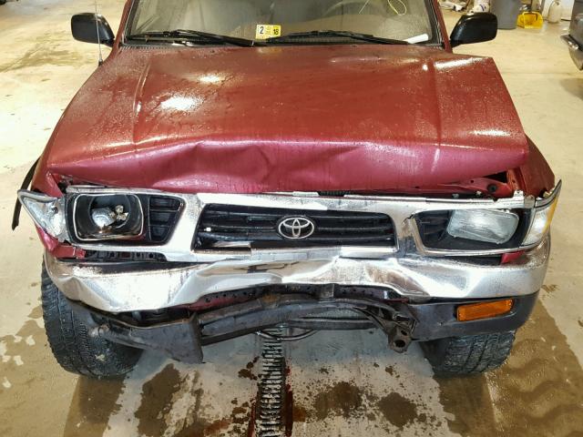 4TAWN72N8TZ204795 - 1996 TOYOTA TACOMA XTR RED photo 7