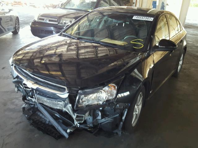 1G1PC5SB5F7264342 - 2015 CHEVROLET CRUZE LT BLACK photo 2