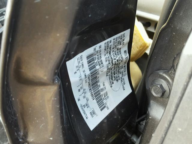 1FAFP34N05W298959 - 2005 FORD FOCUS ZX4 GRAY photo 10