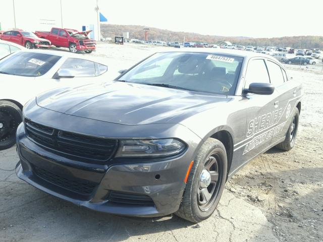 2C3CDXAT3FH928817 - 2015 DODGE CHARGER PO CHARCOAL photo 2