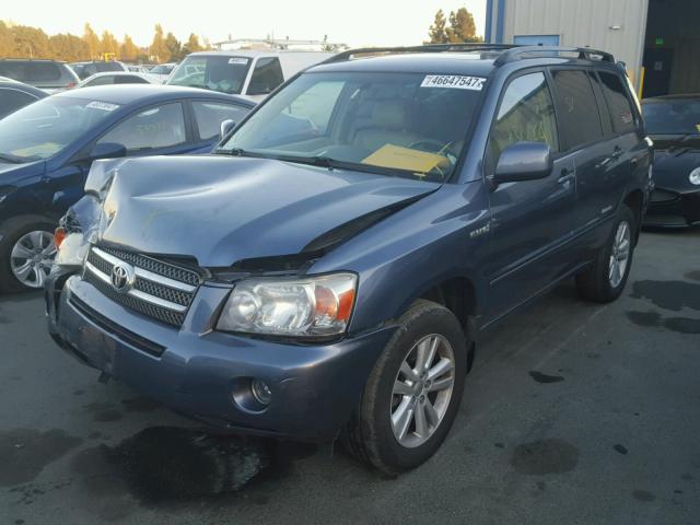 JTEEW21A870035477 - 2007 TOYOTA HIGHLANDER BLUE photo 2