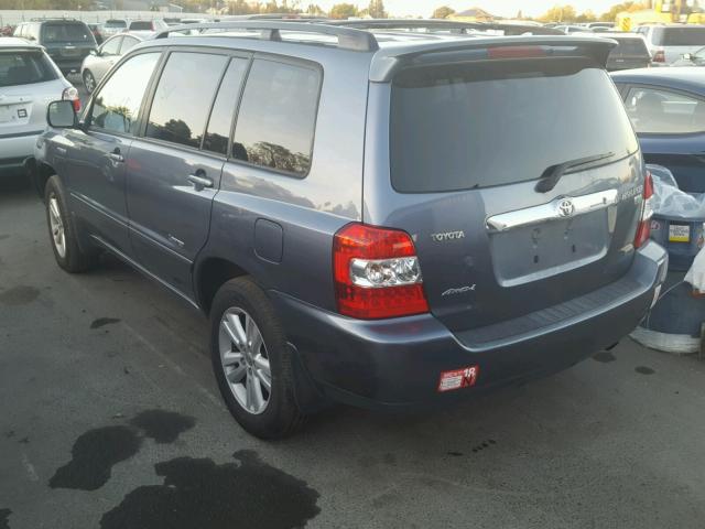 JTEEW21A870035477 - 2007 TOYOTA HIGHLANDER BLUE photo 3