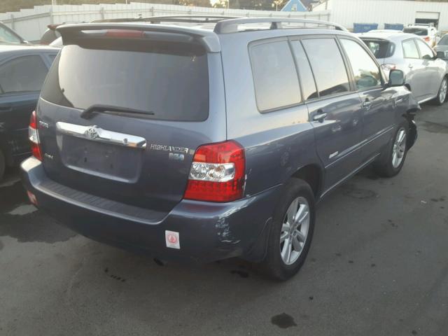 JTEEW21A870035477 - 2007 TOYOTA HIGHLANDER BLUE photo 4