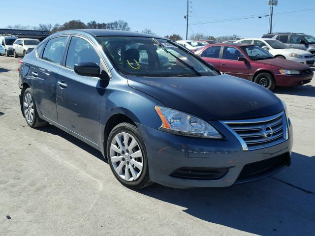 3N1AB7AP0DL776868 - 2013 NISSAN SENTRA S BLUE photo 1