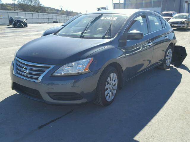 3N1AB7AP0DL776868 - 2013 NISSAN SENTRA S BLUE photo 2