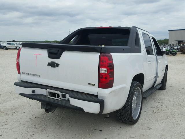 3GNEC12037G259434 - 2007 CHEVROLET AVALANCHE WHITE photo 4