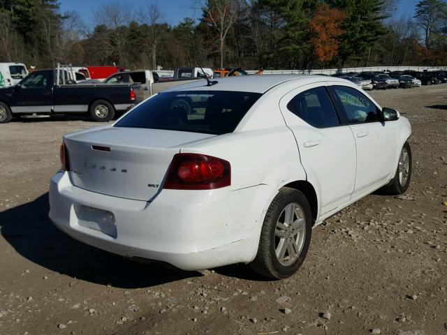 1C3CDZCB8CN225460 - 2012 DODGE AVENGER SX WHITE photo 4