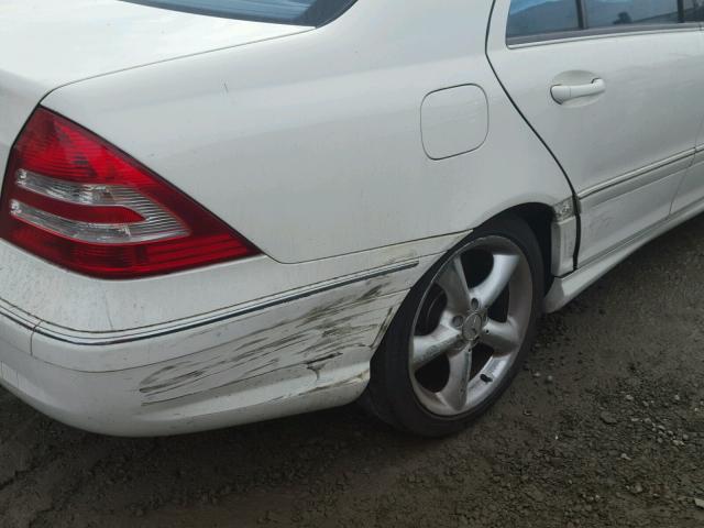 WDBRF52H46A866940 - 2006 MERCEDES-BENZ C GENERATI WHITE photo 9