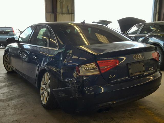 WAUFFAFL9DN049560 - 2013 AUDI A4 PREMIUM BLUE photo 3