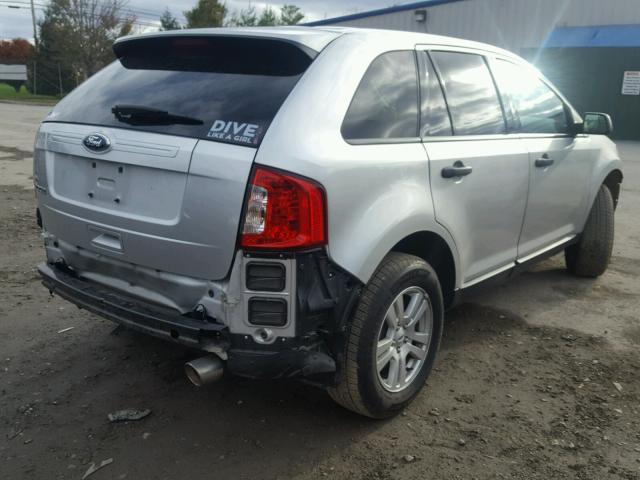 2FMDK3GC3CBA39998 - 2012 FORD EDGE SE SILVER photo 4