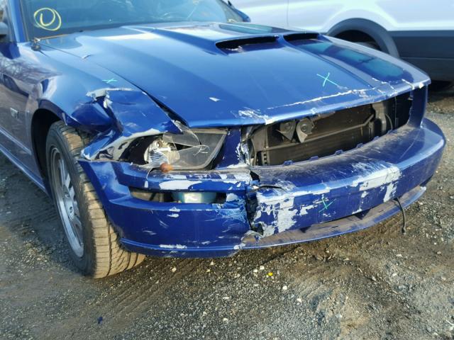 1ZVFT82H655236601 - 2005 FORD MUSTANG GT BLUE photo 9