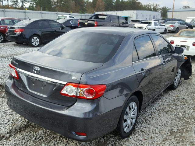 2T1BU4EE1DC058090 - 2013 TOYOTA COROLLA BA GRAY photo 4