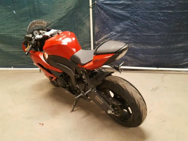 JKAZX4R199A009478 - 2009 KAWASAKI ZX600 R RED photo 3