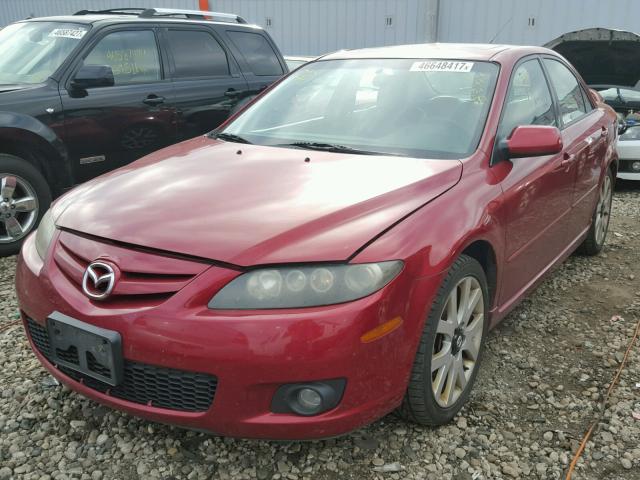 1YVHP80D565M30273 - 2006 MAZDA 6 S MAROON photo 2